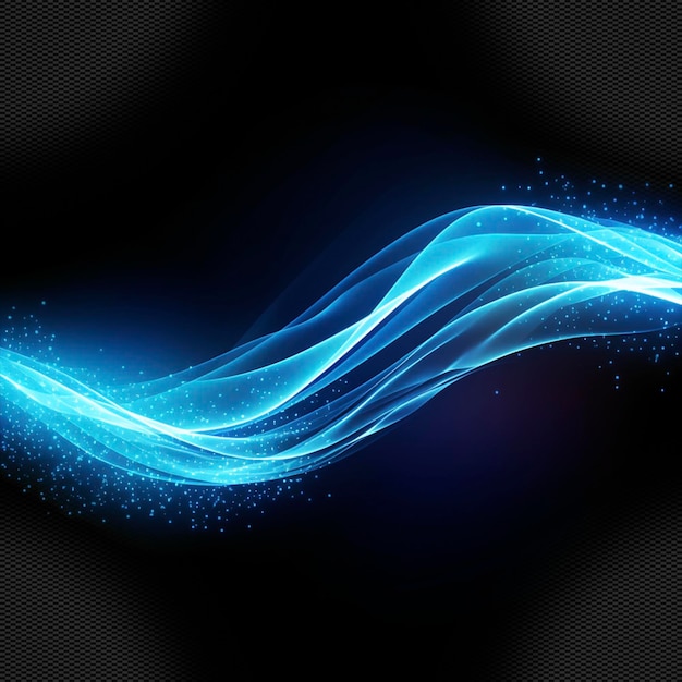 a blue wave glowing