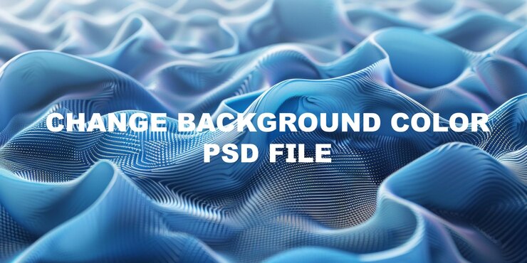 PSD a blue wave with a lot of detail