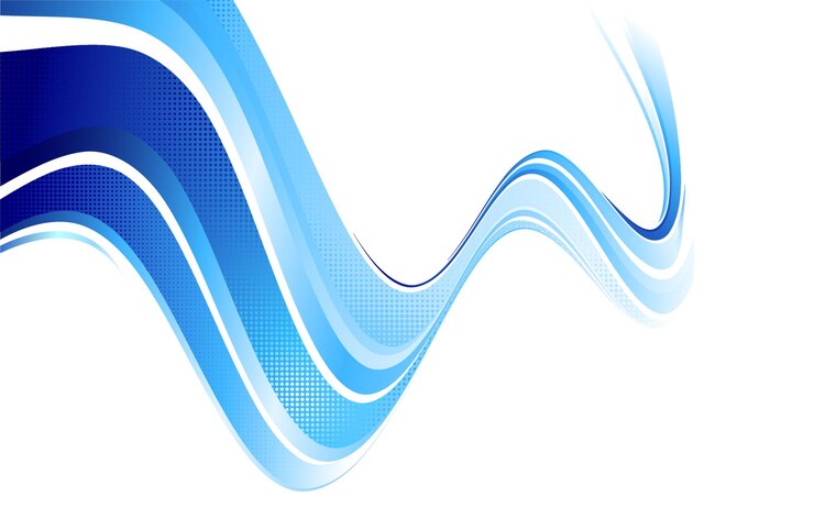 PSD a blue wave with a white background