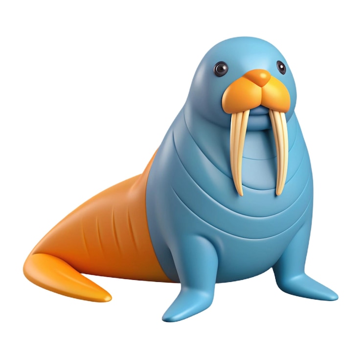 PSD a blue whale toy with a long tongue sticking out of its mouth