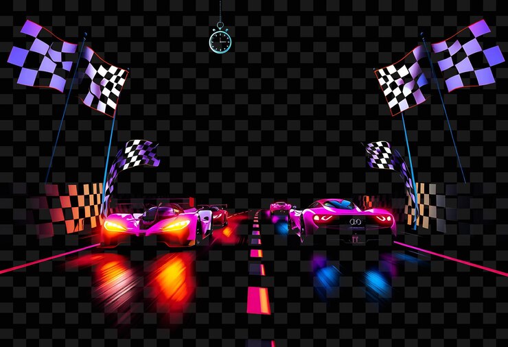 PSD a blurry image of a track with a blue light on it