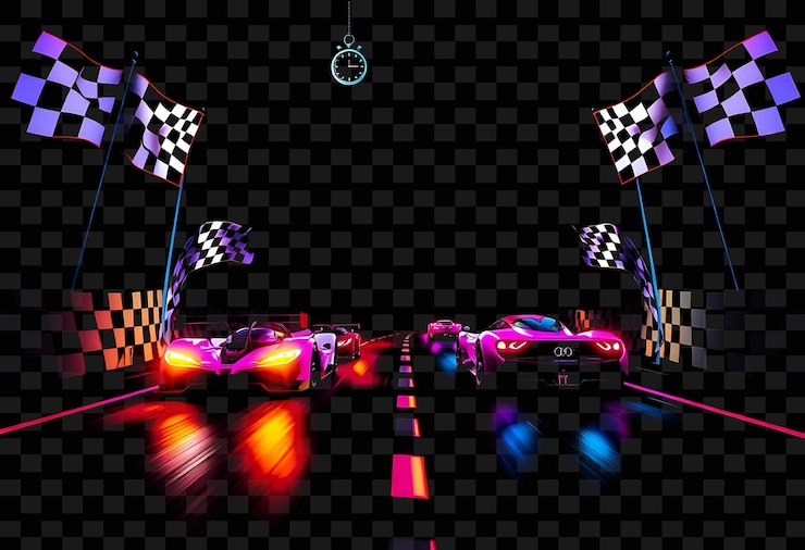 PSD a blurry image of a track with a blue light on it