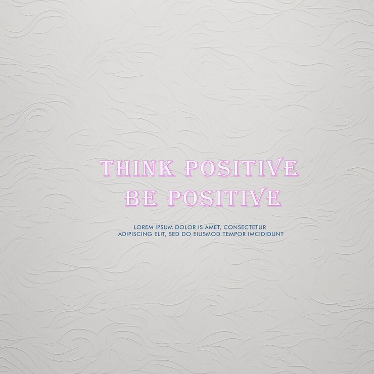 a book that says think positive be positive