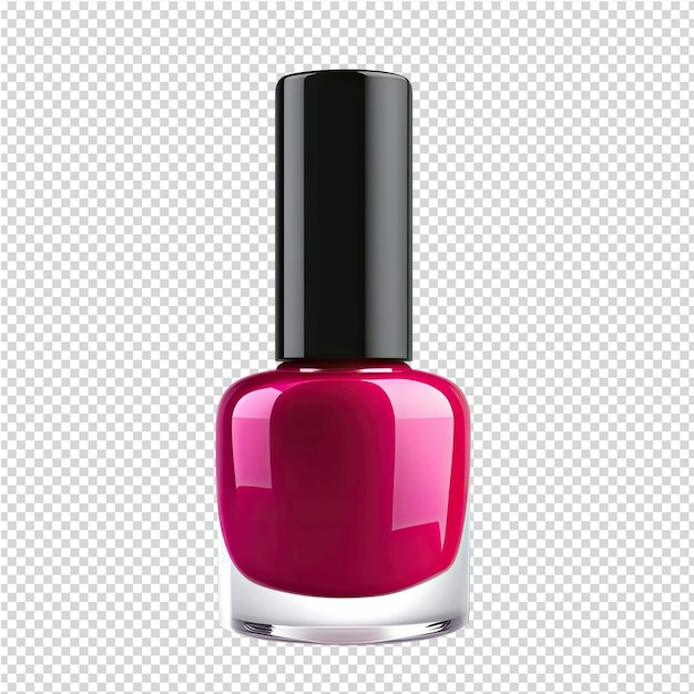 PSD a bottle of nail polish with a red bottle of nail polish