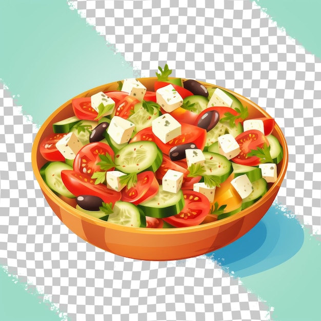 PSD a bowl of salad with a bowl of cheese and cucumber