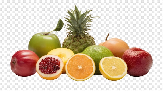 PSD a bunch of different fruits including pineapple pineapple and oranges