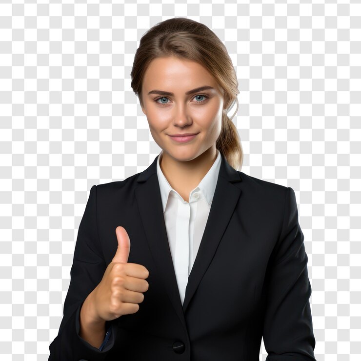 PSD a businesswoman on transparency background psd