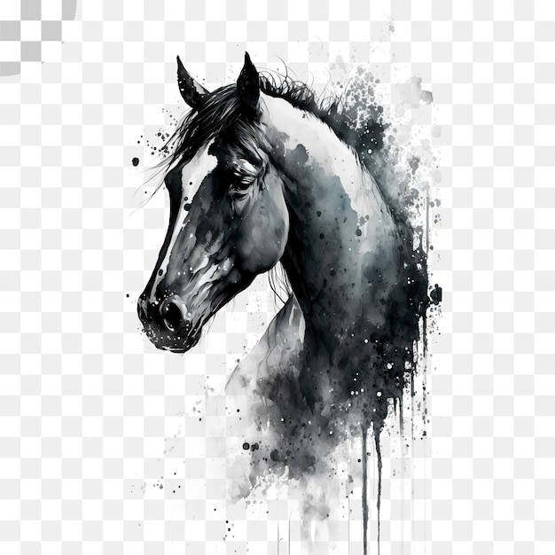 PSD a cabeça de um cavalo é uma pintura de um cavalo hd png download