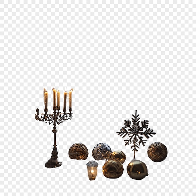 a candle holder with a christmas tree on it
