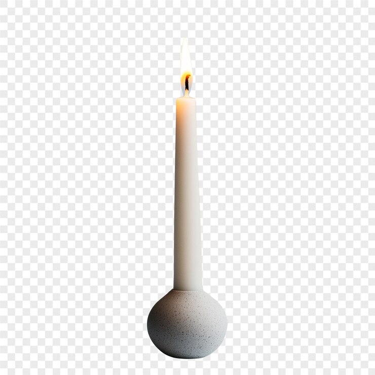 PSD a candle with a flame on it