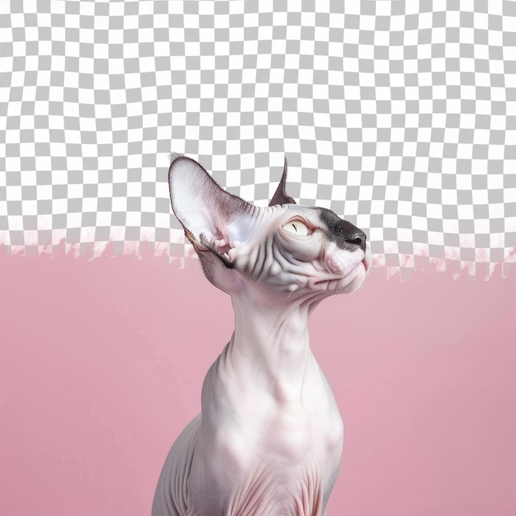 PSD a cat with a black nose and a pink background with the words  pet  on it