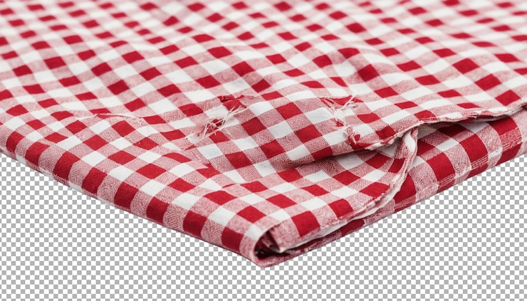 PSD a checkered cloth in breeze