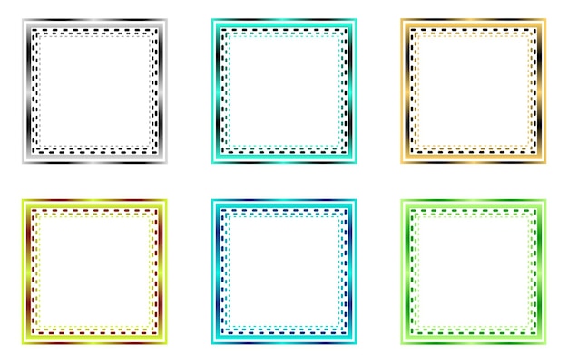 a circle of rainbowcolored circles with a green and blue border