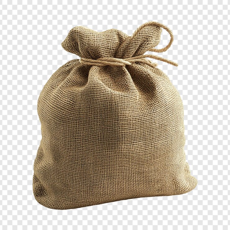 PSD a close up view of a burlap sack