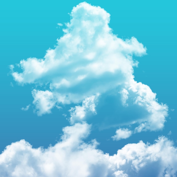 PSD a cloud that has a picture of a horse on it
