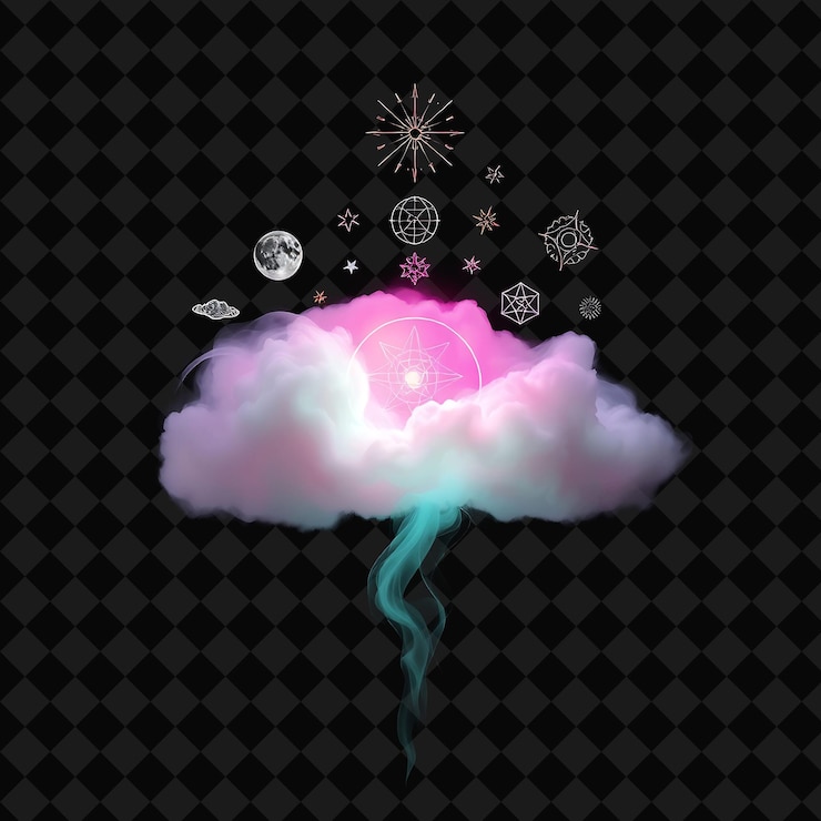 PSD a cloud with the word star on it