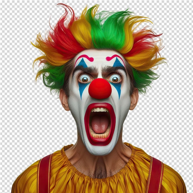 PSD a clown with a clown face that says clown on it