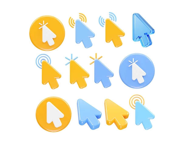 a collection of different colored arrows with arrows pointing to the right