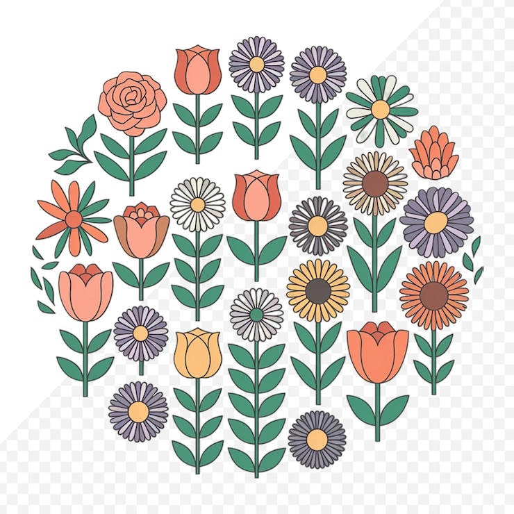 PSD a collection of flower pots with the word garden on them transparent background
