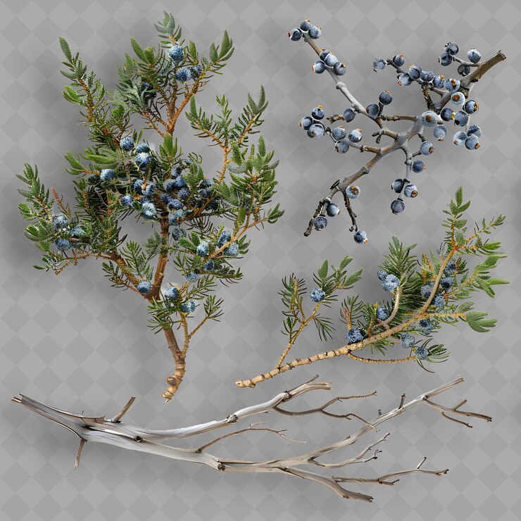 PSD a collection of plants including blueberries blueberries and a branch