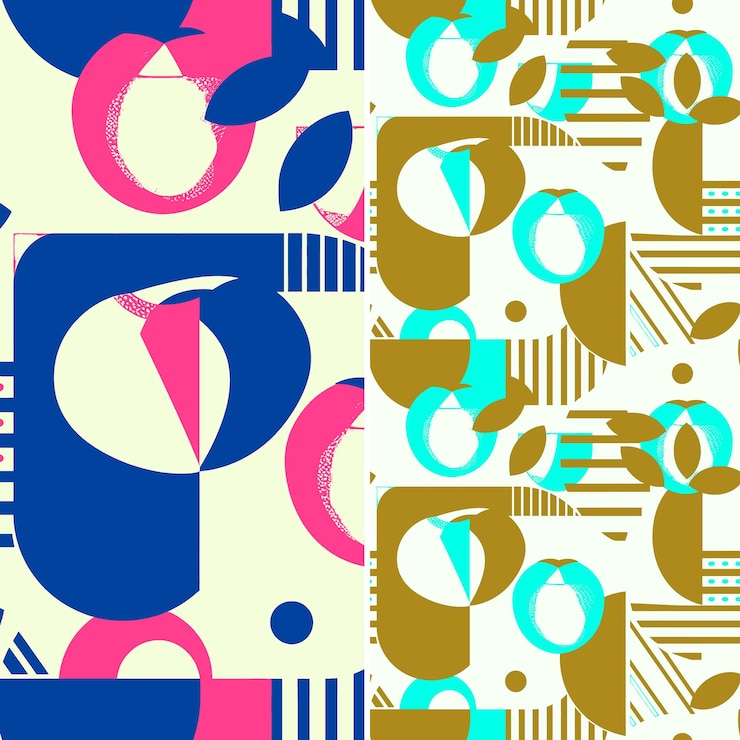PSD a colorful background with a blue and yellow circle and a pink and blue circle