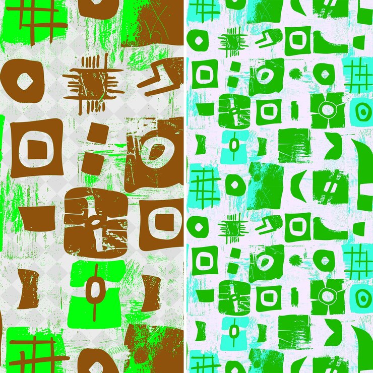 PSD a colorful background with a green and orange pattern