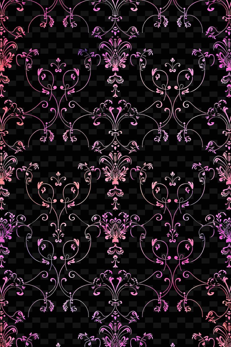 PSD a colorful design with a black background with a floral pattern