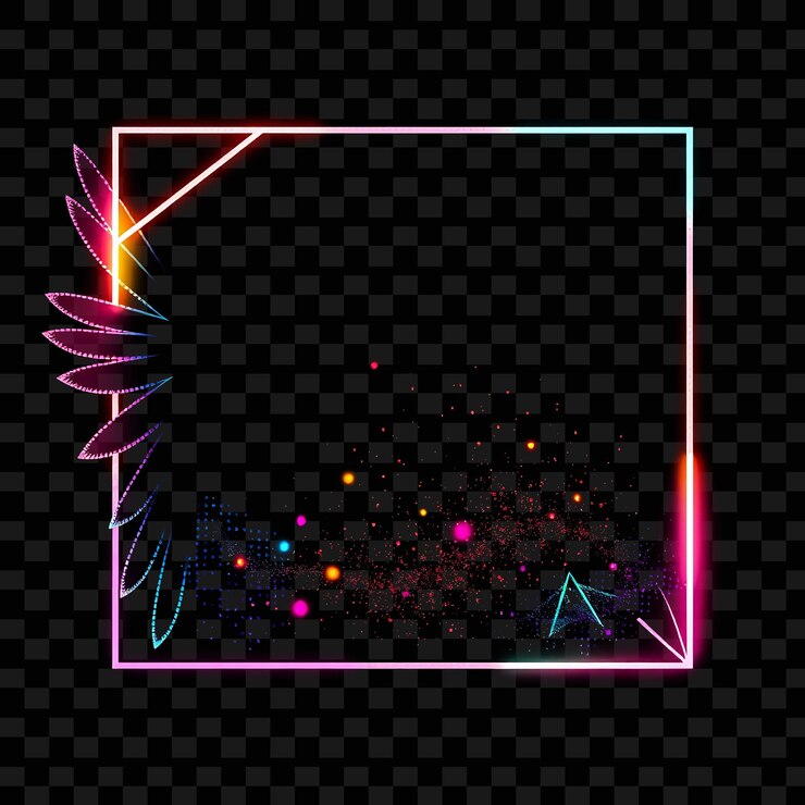 PSD a colorful frame with the words quot fireworks quot on it
