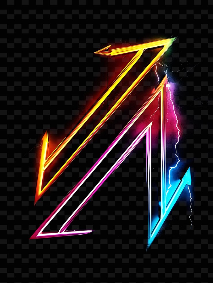 PSD a colorful neon sign with the word quot on it
