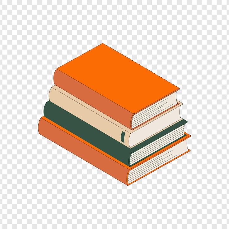 PSD a colorful stack of books