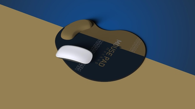 a computer mouse is on a mouse pad with the time of 12  00