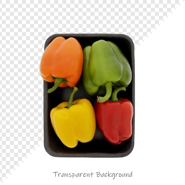 a container of peppers and peppers with the words quot transparous quot written on it