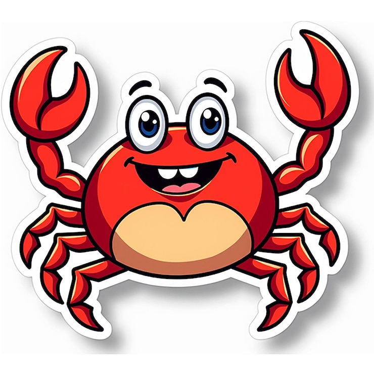 PSD a crab with a picture of a crab on it