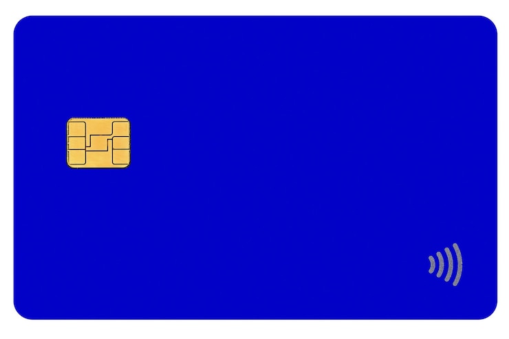 PSD a credit card on a white background