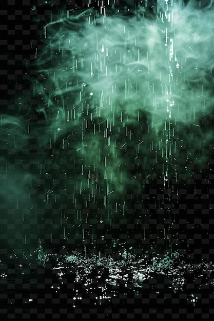 PSD a dark background with water drops and a green background