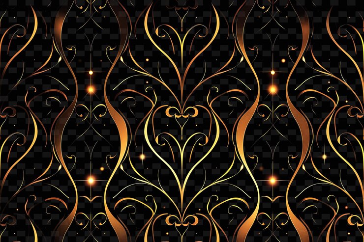 PSD a decorative pattern with gold and black colors
