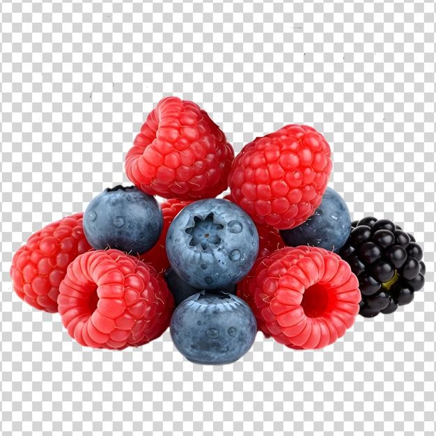 A delicious and healthy pile of mixed berries