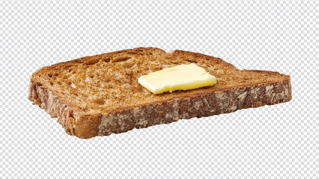 a delicious slice of toast with butter perfectly placed on top ideal for breakfast and culinary illustrations
