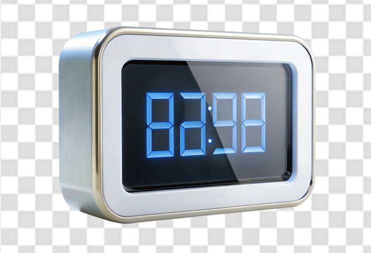 PSD a digital clock with the time of 9  00