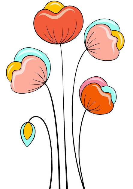 a drawfloing of a flower with the word love on it
