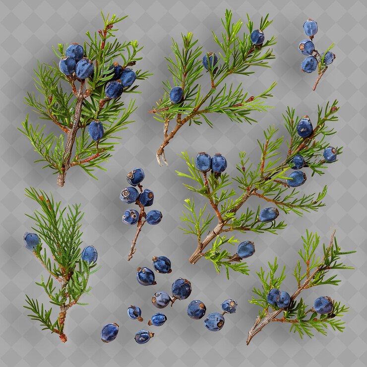 PSD a drawing of a branch with blueberries and the word pine