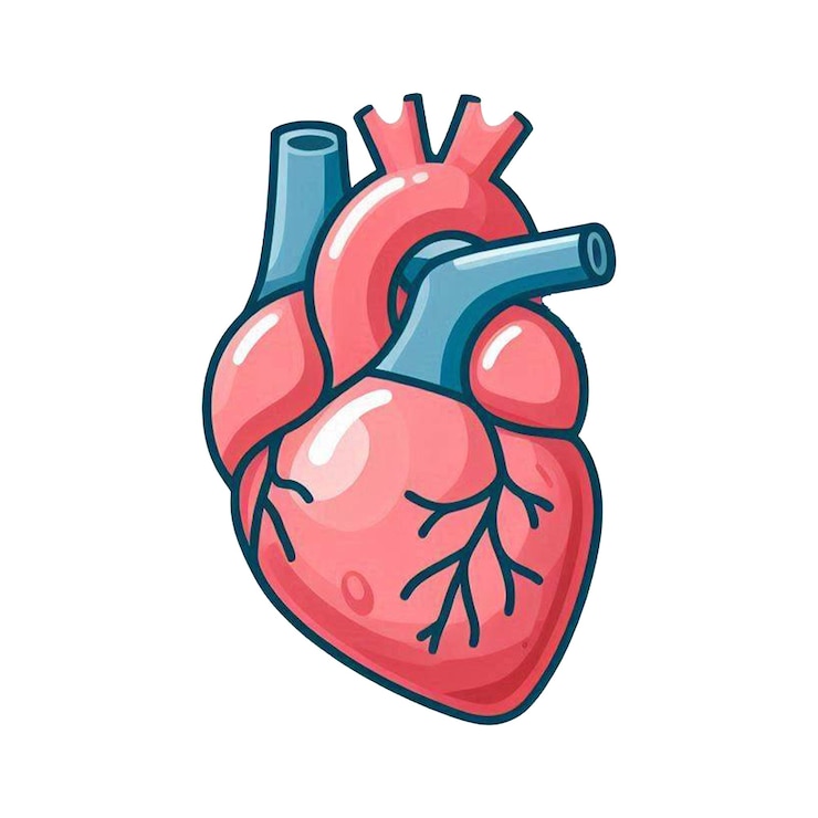 PSD a drawing of a heart with a blue and red heart art
