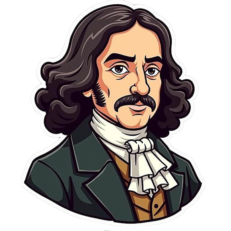 PSD a drawing of a man with a mustache and a white shirt