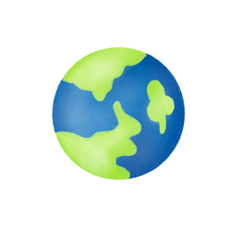PSD a drawing of the earth