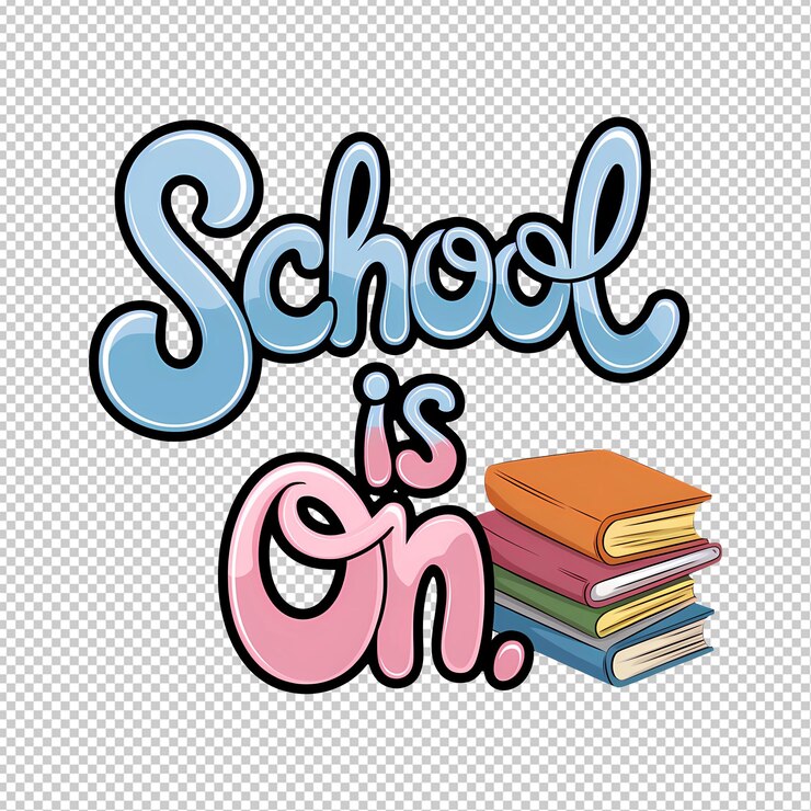 PSD a escola é sobre ilustração de tipografia