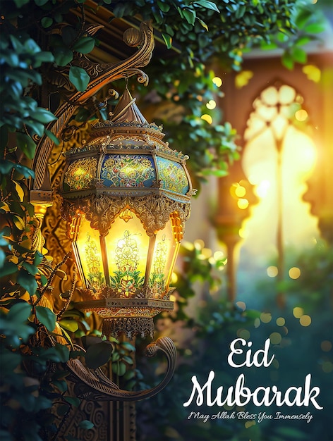 A festa muçulmana do mês sagrado do Ramadan Kareem com uma lanterna brilhante Fanus