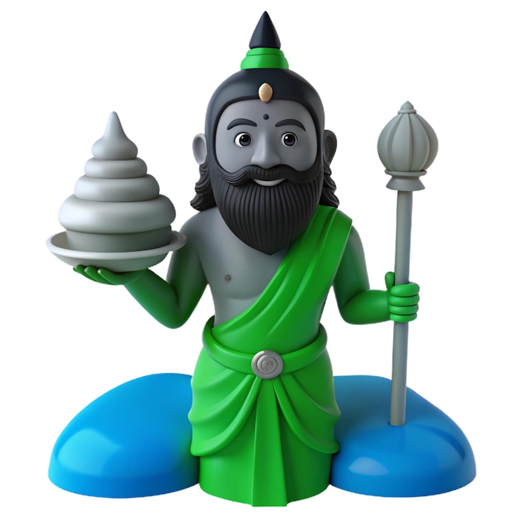 PSD a figurine of god holding a cup of water