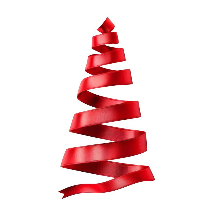 PSD a fita vermelha em forma de árvore de natal