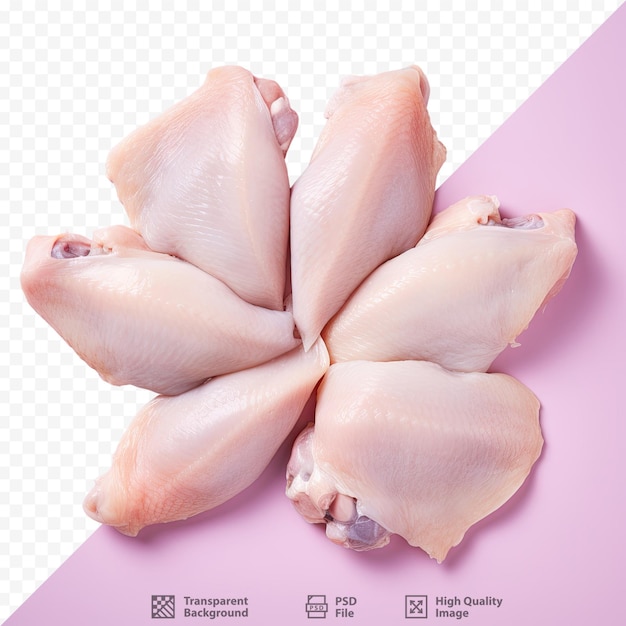 PSD a foto de uma galinha com a foto de um produto que diz frango.