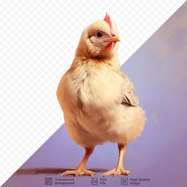 PSD a foto de uma galinha com bico vermelho e bico vermelho.